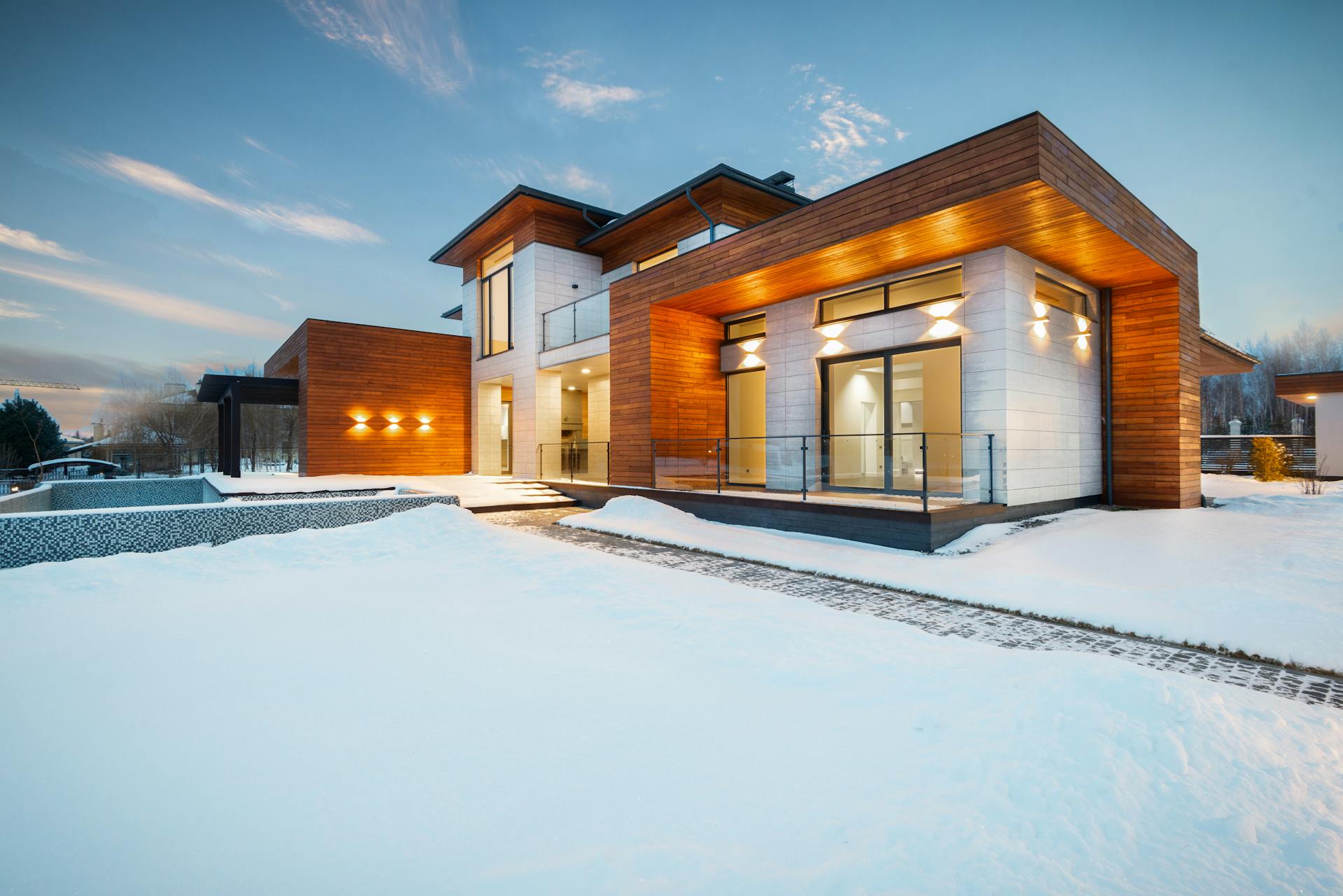 Modern home — tap the inspection points to explore what we cover