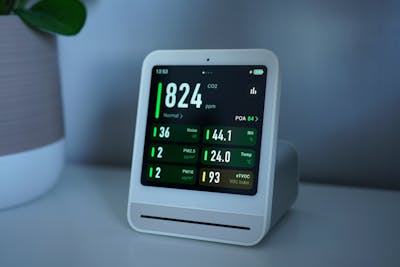 Digital air quality and radon monitoring device